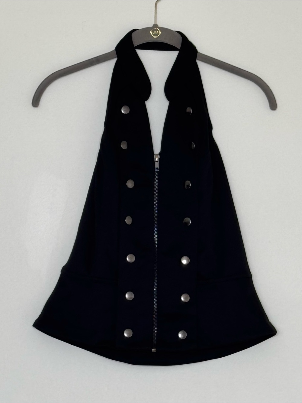 Urban Groove Black Halter Neck Button-Front vest size-large child